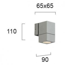 Σποτ Επίτοιχο GU10 Γκρι Paros 4053600 VIOKEF