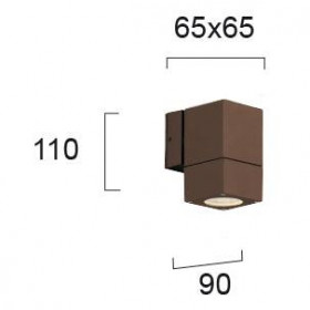 Σποτ Επίτοιχο GU10 Καφέ Paros 4053602 VIOKEF