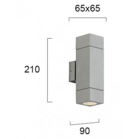 Σποτ Επίτοιχο GU10 Γκρι Paros 4053700 VIOKEF