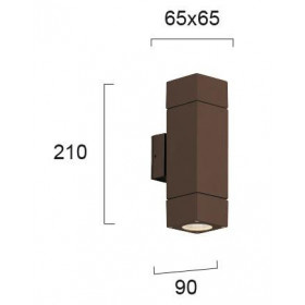 Σποτ Επίτοιχο GU10 Καφέ Paros 4053702 VIOKEF