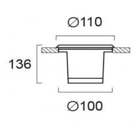 Σπότ Χωνευτό GU10 Ασημί Franco 4053900 VIOKEF