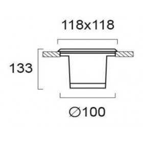 Σπότ Χωνευτό GU10 Ασημί Franco 4054000 VIOKEF