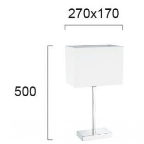 Πορτατίφ E27 Χρώμιο Με Λευκό Καπέλο Toby 4057900 VIOKEF