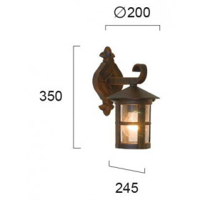 Απλίκα E27 Καφέ Skiathos 4088500 VIOKEF