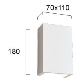 Απλίκα G9 Λευκός Γύψος Up-Down Rectangle Ceramic 4097100 VIOKEF