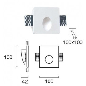 Σποτ Χωνευτό LED 1W Λευκός Γύψος Drop Aster 4097200 VIOKEF