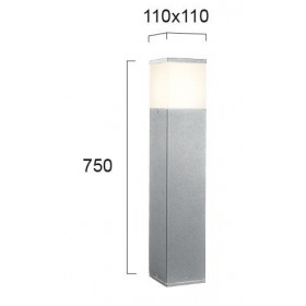 Φωτιστικό Κολώνα E27 Γκρι Corfu 4099100 VIOKEF