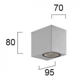Σποτ Επίτοιχο GU10 Ασημί Tilos 4099502 VIOKEF