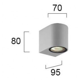 Σποτ Επίτοιχο GU10 Ασημί Tilos 4099702 VIOKEF