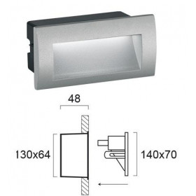Φωτιστικό Χωνευτό LED 3W 3000k Γκρί Riva 4124900 VIOKEF