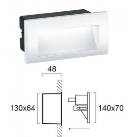 Φωτιστικό Χωνευτό LED 3W 3000k Λευκό Riva 4124901 VIOKEF