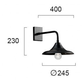 Απλίκα E27 Μαύρο Malta 4126500 VIOKEF