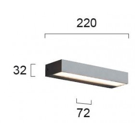 Απλίκα LED 12W 3000k Γκρι Tech 4137600 VIOKEF
