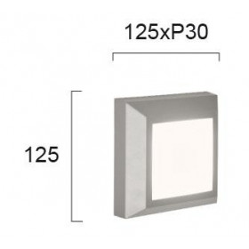 Απλίκα LED 3.5W 3000k Γκρι Leros Plus 4137900 VIOKEF