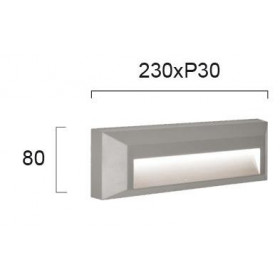 Απλίκα LED 3W 3000k Γκρι Leros Plus 4138100 VIOKEF