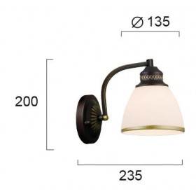 Απλίκα E27 Καφέ Και Λευκό Clair 4141500 VIOKEF