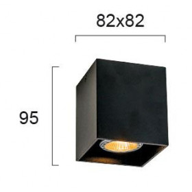 Σποτ Οροφής GU10 Μαύρο Dice 4144101 VIOKEF