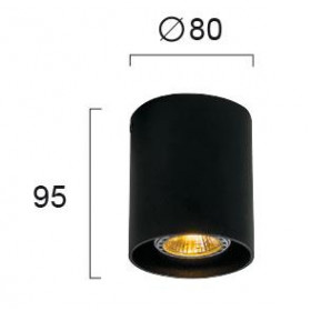 Σποτ Οροφής GU10 Μαύρο Dice 4144201 VIOKEF