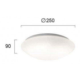 Πλαφονιέρα E27 Λευκό Disk 4144700 VIOKEF