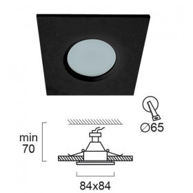 Σπότ Χωνευτό GU10 Μαύρο Viki 4151501 VIOKEF