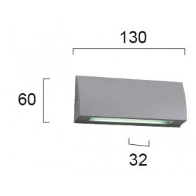 Απλίκα LED 3.5W 3000k Γκρι Tech 4155900 VIOKEF