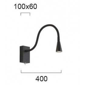 Σπότ Επίτοιχο LED 3W 3000k Μαύρο Koko 4157500 VIOKEF