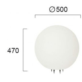 Φωτιστικό Μπάλα E27 500mm Λευκό VEGAS 4158000 VIOKEF