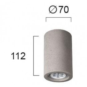 Σποτ Οροφής GU10 Γκρί Γύψος Phenix 4160201 VIOKEF