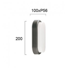 Απλίκα LED 7W 3000k Ανθρακί Tinos 4171601 VIOKEF