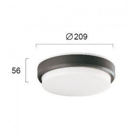 Πλαφονιέρα LED 10W 3000k Ανθρακί Tinos 4171701 VIOKEF