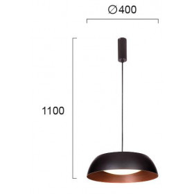 Φωτιστικό LED 24W 3000k Μαύρο Και Καφέ Chester 4173400 VIOKEF