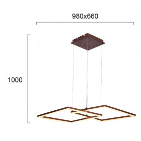 Φωτιστικό LED 60W 3000k Καφέ Linus 4173600 VIOKEF