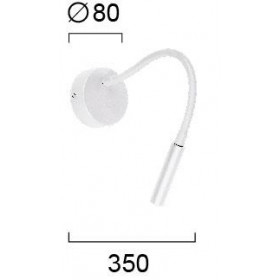 Σπότ Επίτοιχο LED 3W 3000k Λευκό Ivor 4176001 VIOKEF