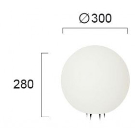 Φωτιστικό Μπάλα E27 300mm Λευκό VEGAS 4183700 VIOKEF