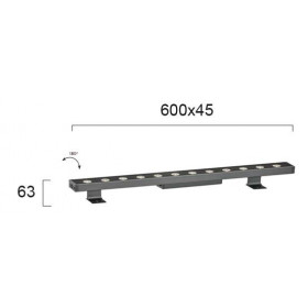 Φωτιστικό Δαπέδου LED 12W 3200k Ανθρακί Marvel 4187300 VIOKEF