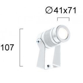 Σποτ Επίτοιχο LED 4W 3000k Λευκό Atlas 4187502 VIOKEF