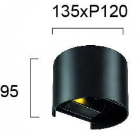 Απλίκα LED 6W 3000k Μαύρο Greg 4188701 VIOKEF