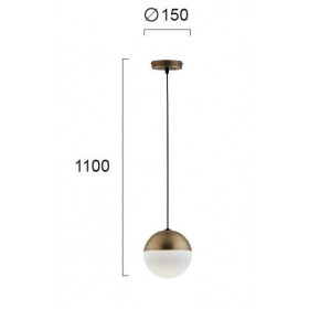 Φωτιστικό Μονόφωτο E27 Λευκό Και Οξυντέ Violla 4190200 VIOKEF
