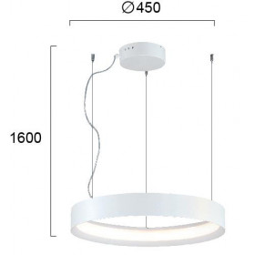 Φωτιστικό LED 33W 3000k Λευκό Verdi 4193900 VIOKEF