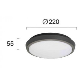 Πλαφονιέρα LED 10W 3000k Ανθρακί Tibuok 4197600 VIOKEF