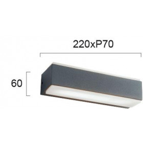 Απλίκα LED 16W 3000k Ανθρακί Noa 4198700 VIOKEF