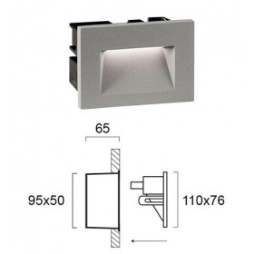 Φωτιστικό Χωνευτό LED 3W 3000k Γκρί ΙΡ65 Theta 4198800 VIOKEF