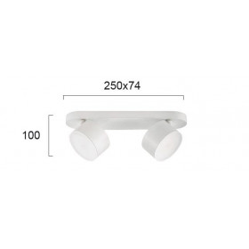 Σποτ Οροφής LED 10W 3000k Λευκό Nod 4200100 VIOKEF