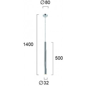 Φωτιστικό LED 5W 3000k Χρώμιο Elliot 4201701 VIOKEF