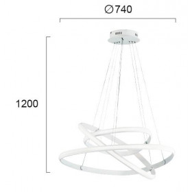 Φωτιστικό LED 60W 3000k Λευκό Cozi 4202500 VIOKEF