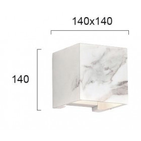 Απλίκα LED 12W 3000k Λεύκο Μάρμαρο Davos 4202802 VIOKEF