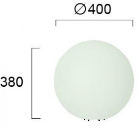 Φωτιστικό Μπάλα E27 400mm Λευκό VEGAS 4204200 VIOKEF