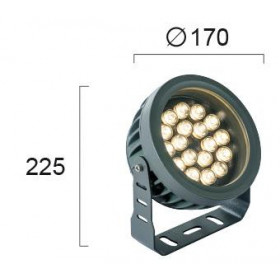 Σποτ Επίτοιχο LED 18W 3000k Ανθρακί Ermis 4205200 VIOKEF