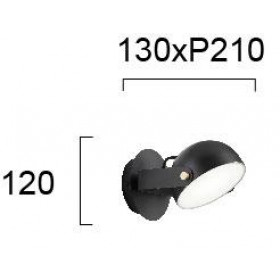 Απλίκα LED 6W 3000K Μαύρο Hemi 4205801 VIOKEF