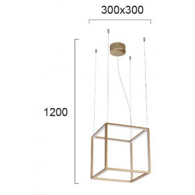 Φωτιστικό LED 26W 3000k Χρυσό Gold Cube 4207000 VIOKEF